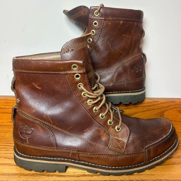 Timberland Men's Boot Size 13 Leather A12E7 Brown - Picture 4 of 13